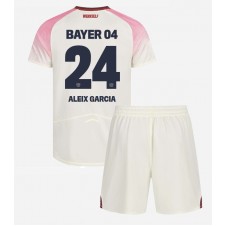 Bayer Leverkusen Aleix Garcia #24 Bortaställ Barn 2025-26 Korta ärmar (+ Korta byxor)